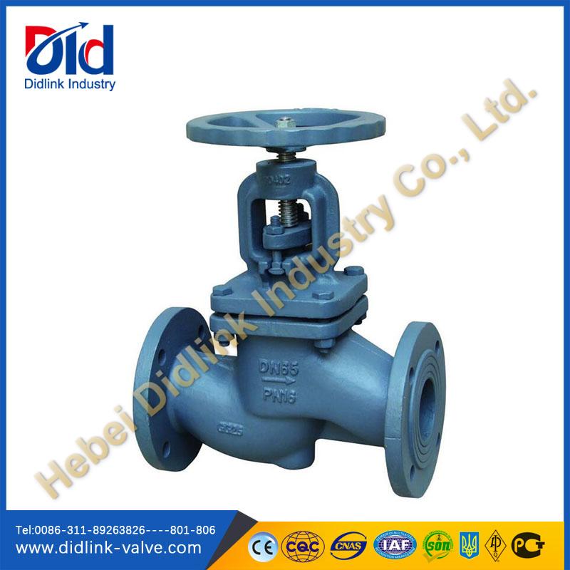 Cast Iron Globe Valve disc type brass, manual globe valve