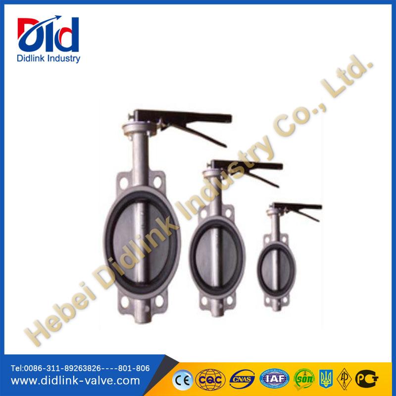 wafer type stainless steel Butterfly valve 1 inch, gas butterfly valve