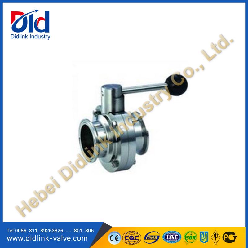 stainless butterfly valve sanitary, lever butterfly valve