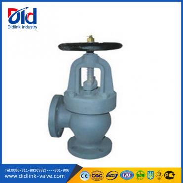 F7306/7308/7310 Cast iron angle type globe valve for steam  2CR13, globe control valve manufacturer