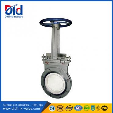 Ceramic seat open knife gate valve with handwheel, 8 gate valve sizes