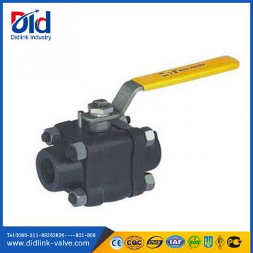 Forged steel  screw thread ball valve dimensions, three piece ball valve handle