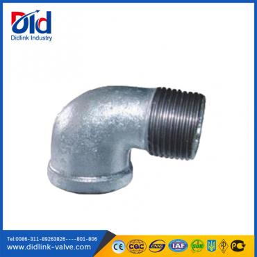 Galvanized Malleable iron 90 degree elbow m&f