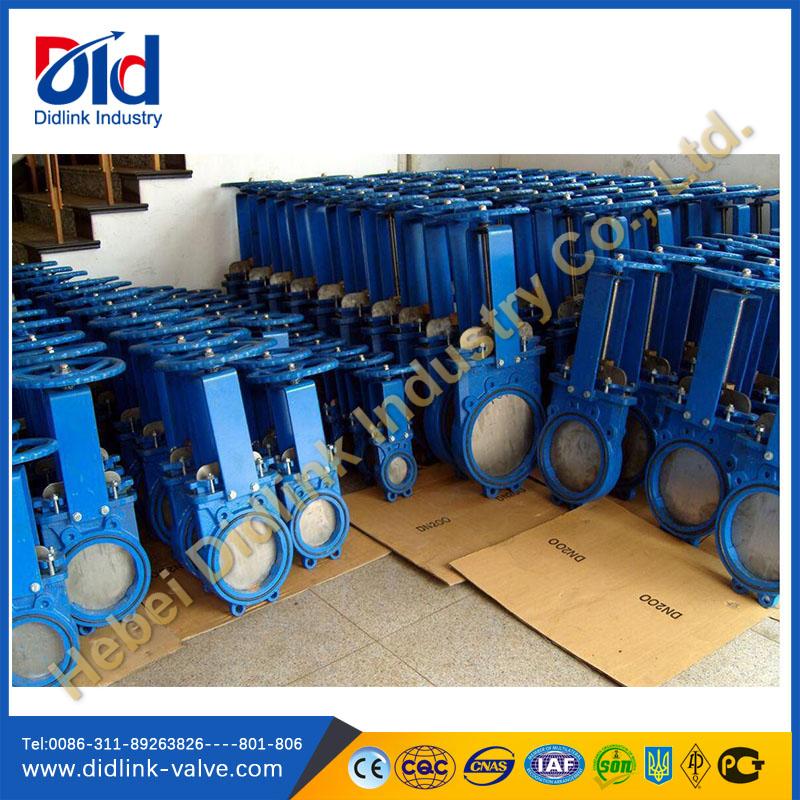 Cut off the medium function of knife gate valve